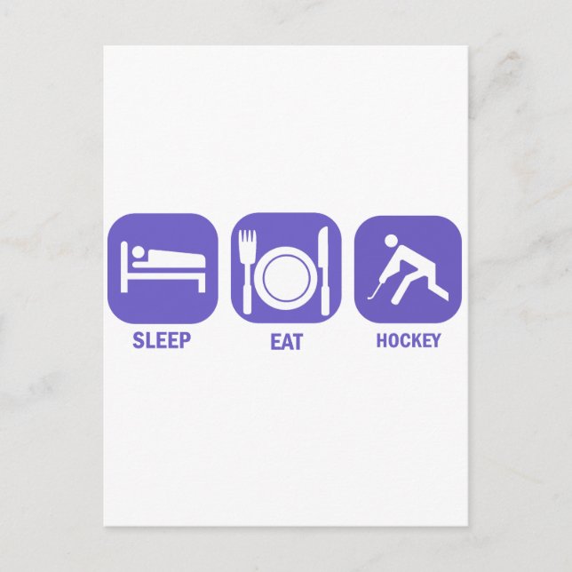 Eat Sleep Hockey Postcard (Front)