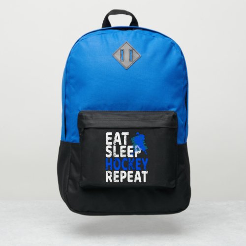 Eat Sleep Hockey Repeat 3 Port Authority Backpack