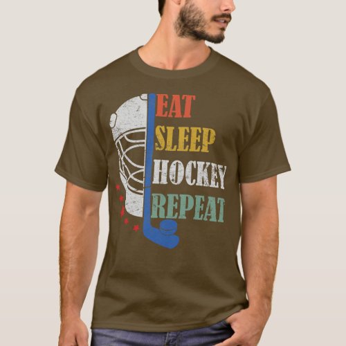 Eat Sleep Hockey Repeat 3 T_Shirt