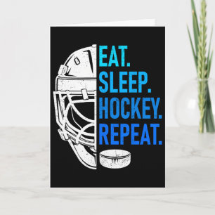 Eat Sleep Hockey Repeat Athletes' Enthusiasts Wint Card