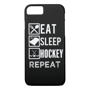 Eat Sleep Hockey Repeat funny mens phone case