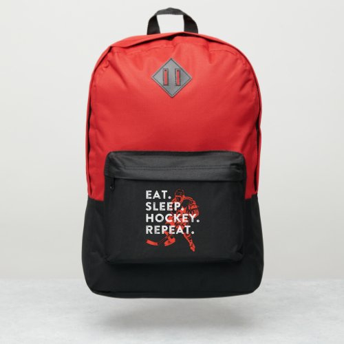 Eat Sleep Hockey Repeat _ Gift Port Authority Backpack