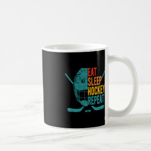 Eat Sleep Hockey Repeat Hockey Fun Ice Hockey  Coffee Mug
