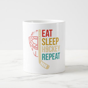 Eat Sleep Hockey Repeat Hockey Giant Coffee Mug