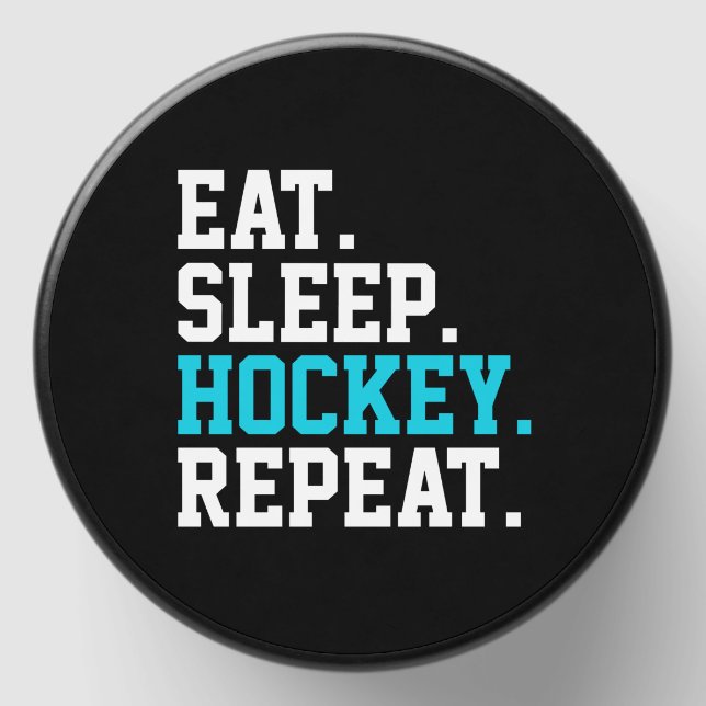 Eat Sleep Hockey Repeat -Hockey Lovers  Mini Candle Favors (Front)