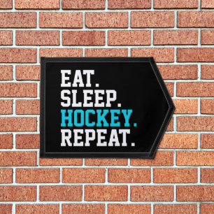 Eat Sleep Hockey Repeat -Hockey Lovers Pennant