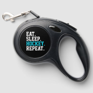 Eat Sleep Hockey Repeat -Hockey Lovers   Retractable Pet Leash