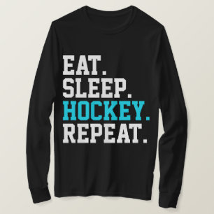 Eat Sleep Hockey Repeat -Hockey Lovers T-Shirt