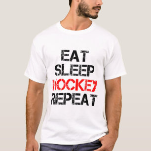 Eat Sleep Hockey Repeat Ice Field Skating Canada T-Shirt