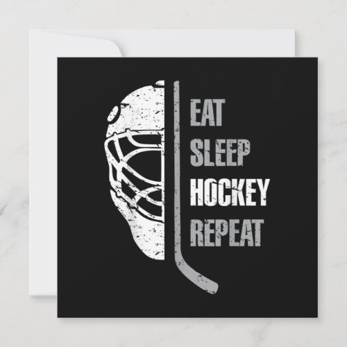 Eat Sleep Hockey Repeat Invitation