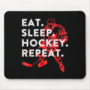 Eat Sleep Hockey Repeat Men Boys Teens Kids Youth  Mouse Pad