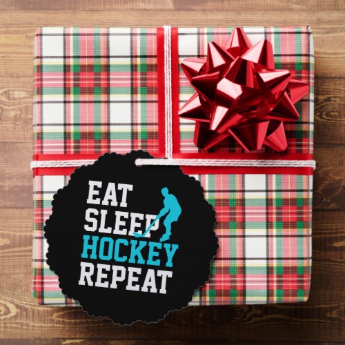 Eat Sleep Hockey Repeat        Ornament Card