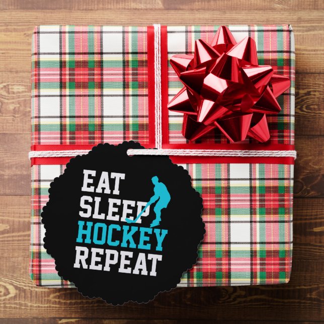 Eat Sleep Hockey Repeat        Ornament Card (Insitu (Gift))