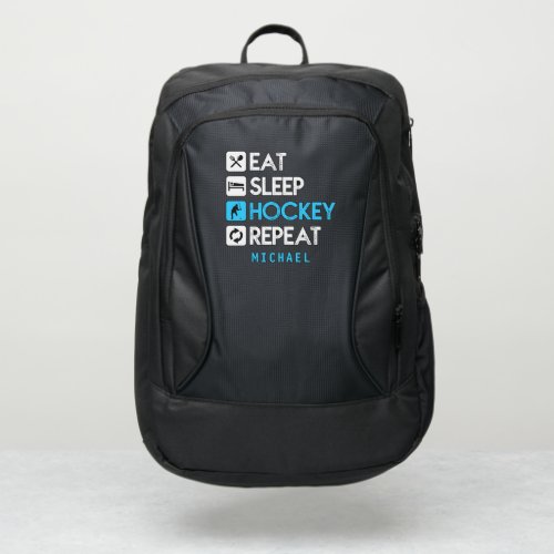 Eat Sleep Hockey Repeat Personalized Sports Game Port Authority Backpack