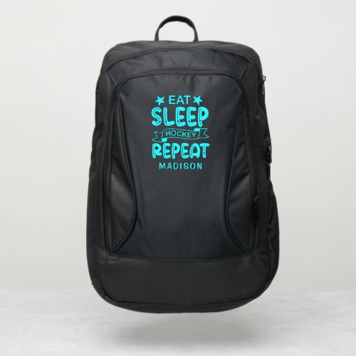 Eat Sleep Hockey Repeat Personalized Sports Game Port Authority Backpack