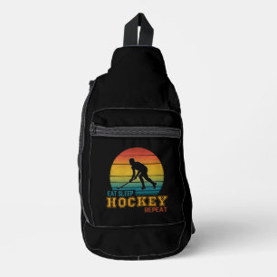 Eat Sleep Hockey Repeat  Sling Bag