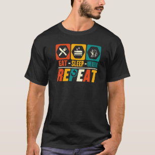 Eat Sleep Home Brewing Repeat   Brewer Beer T-Shirt