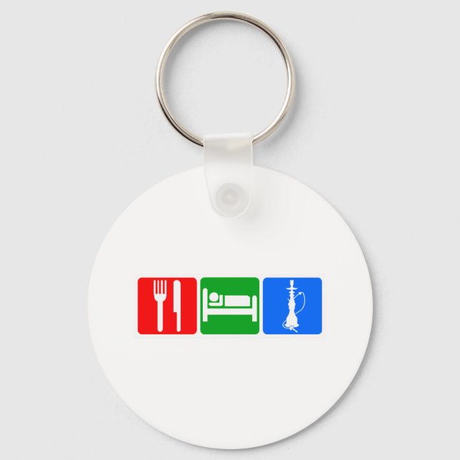Eat,Sleep,Hookah Keychain (Front)