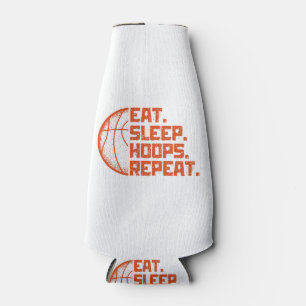 Eat Sleep Hoops Repeat Basketball Funny Quotes  Bottle Cooler