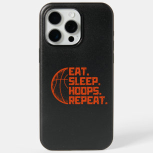 Eat Sleep Hoops Repeat Basketball Funny Quotes  iPhone 15 Pro Max Case