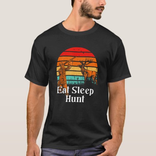 Eat Sleep Hunt Animal Stalking Lifestyle Grunter H T_Shirt