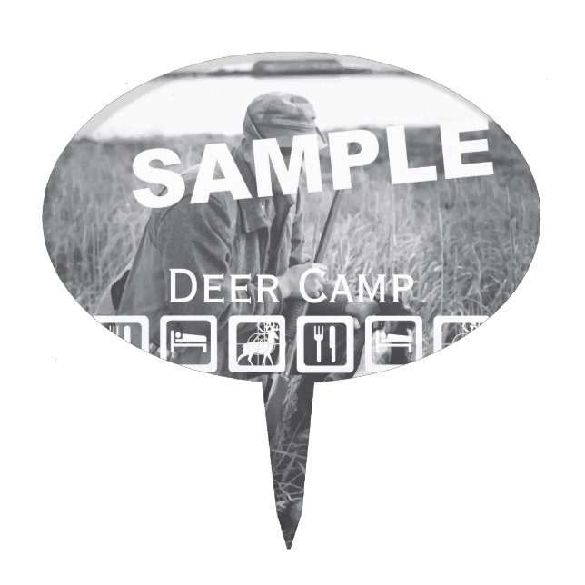 Eat Sleep Hunt Cake Topper (Front)