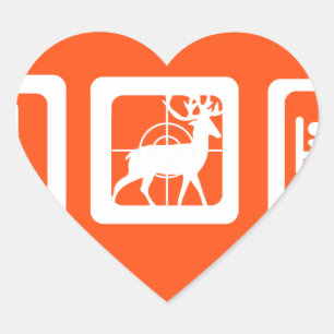 Eat Sleep Hunt Heart Sticker