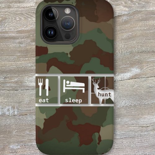 Eat Sleep Hunt iPhone Deer Stag Buck Case_Mate iPhone 14 Pro Max Case
