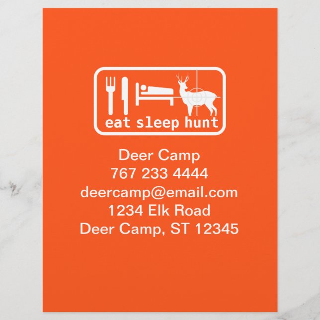 Eat Sleep Hunt Letterhead (Front)