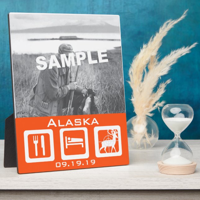 Eat Sleep Hunt Plaque (Side)