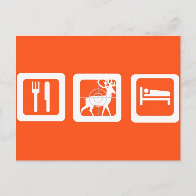 Eat Sleep Hunt Postcard (Front)