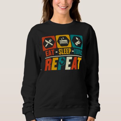 Eat Sleep Hydroponics Repeat  Horticulturist Garde Sweatshirt