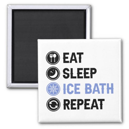 Eat Sleep Ice Bath Wim Hof Cold Shower Iceman Magnet