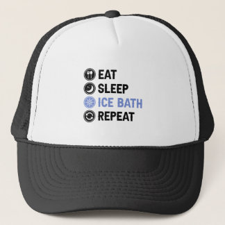 Eat Sleep Ice Bath Wim Hof Cold Shower Iceman Trucker Hat