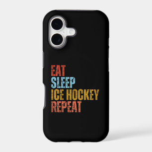 EAT SLEEP ICE HOCKEY REPEAT iPhone 17 CASE