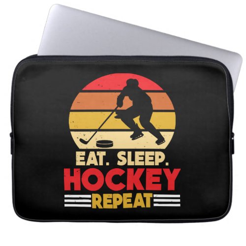 Eat Sleep Ice Hockey Repeat  Laptop Sleeve