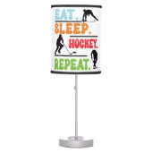 Eat Sleep Ice Hockey Repeat  Table Lamp (Front)