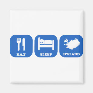 Eat Sleep Iceland Magnet
