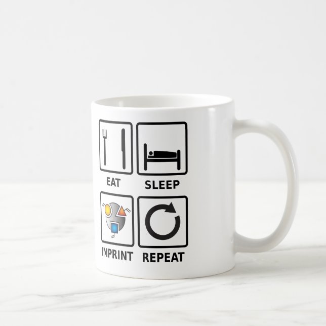 Eat, sleep, imprint, repeat mug (Right)
