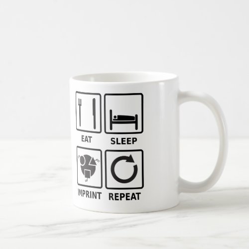 Eat sleep imprint repeat mug mono graphic