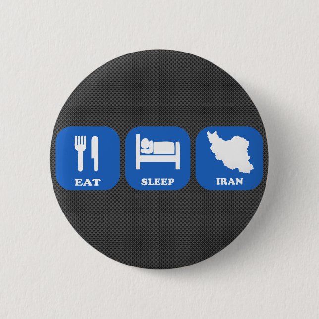Eat Sleep Iran Button (Front)