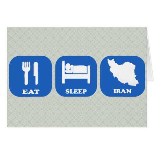 Eat Sleep Iran Cards (Front Horizontal)