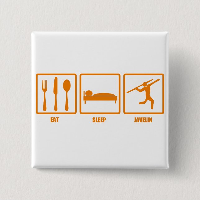 Eat Sleep Javelin Button (Front)