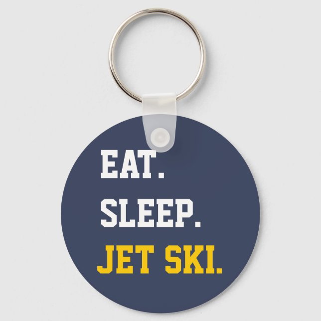 Eat Sleep Jet Ski Keychain (Front)