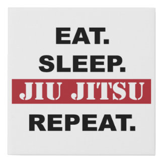 Eat. Sleep. Jiu Jitsu. Repeat. Canvas Wall Art