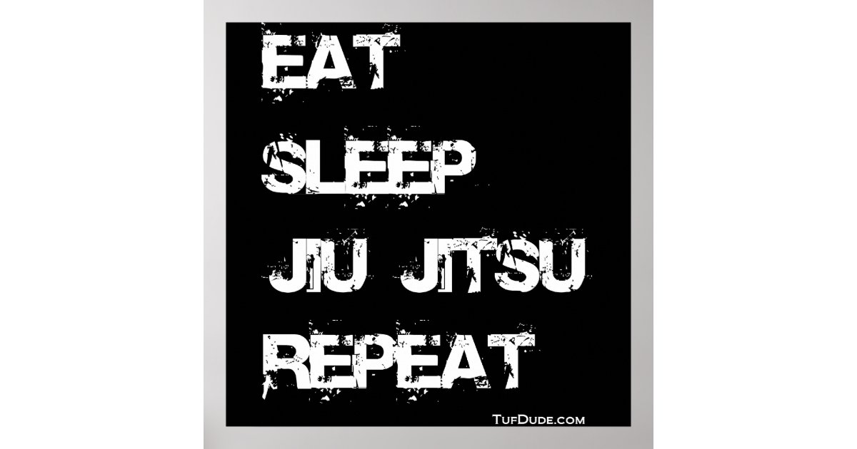 Eat Sleep Jiu Jitsu Repeat Poster | Zazzle