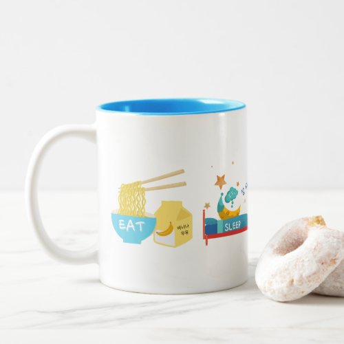 EAT SLEEP K_DRAMA REPEAT Personalize It  UPDATED Two_Tone Coffee Mug
