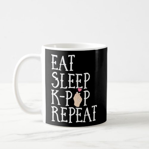 Eat Sleep K_Pop Repeat Kids Cute Korean Kpop Merch Coffee Mug