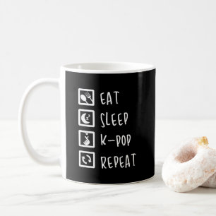 Eat Sleep K-POP Repeat Perfect Combination Music Coffee Mug