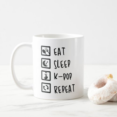 Eat Sleep K_POP Repeat Perfect Combination Music Coffee Mug
